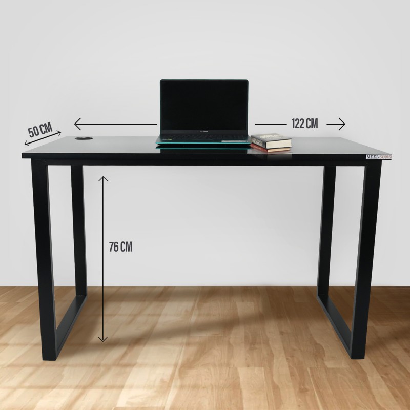 Stylish Partner for your office / Home office ✅ Dimensions Length 4ft Height 30 inches Width 2ft Stylish Partner for your office / Home office ✅ Dimensions Length 4ft Height 30 inches Width 2ft Office Table comes with Powder Coated Steel Frame Melamine MDF table top Level Adjustable knobs Wire Management hole Colours Available ➖Black ➖White