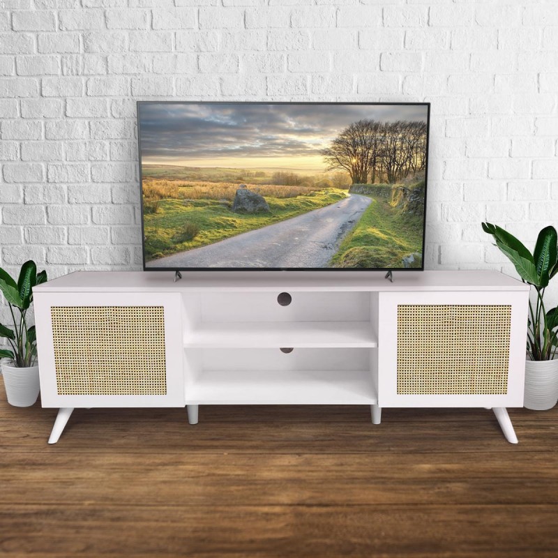 Vintage White R TV Stand