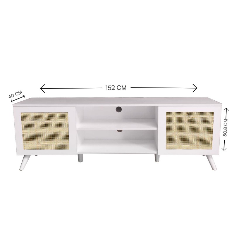 Vintage White R TV Stand