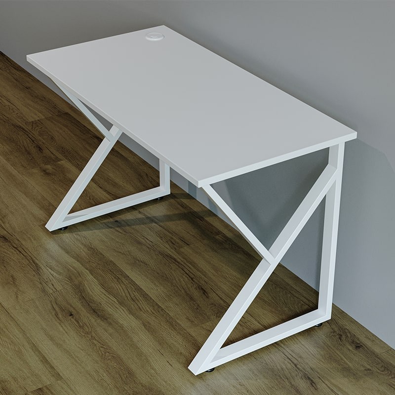 Elevate your workspace with this modern 4ft all-white office table, designed for both style and durability.
