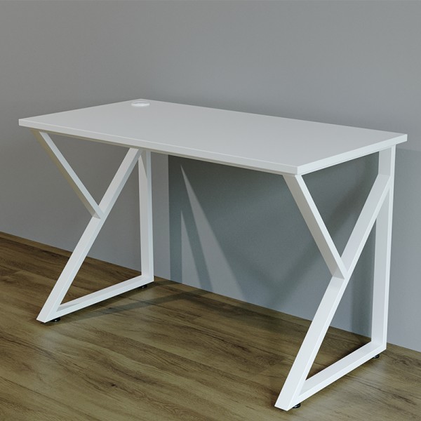 Horizon white office table | K type table | 4ft computer table