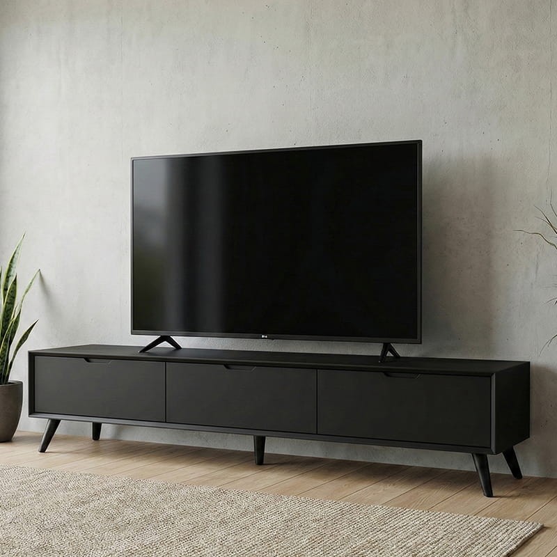 7ft Modern TV Console - Minimalist Design for 75-Inch TVs