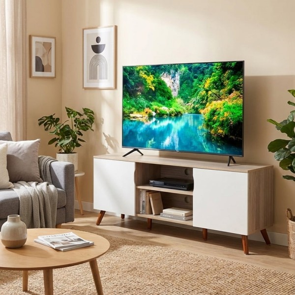 Vintage Ash Tv console | 5ft Tv console | Tv stand with storage