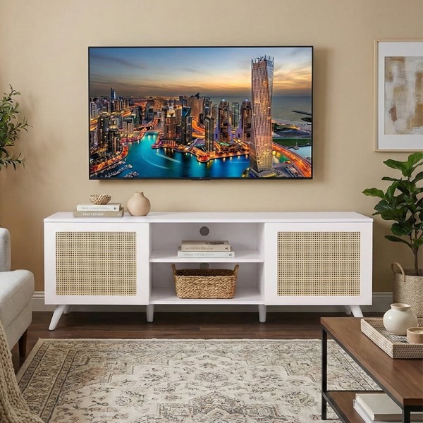 Vintage White R TV Stand