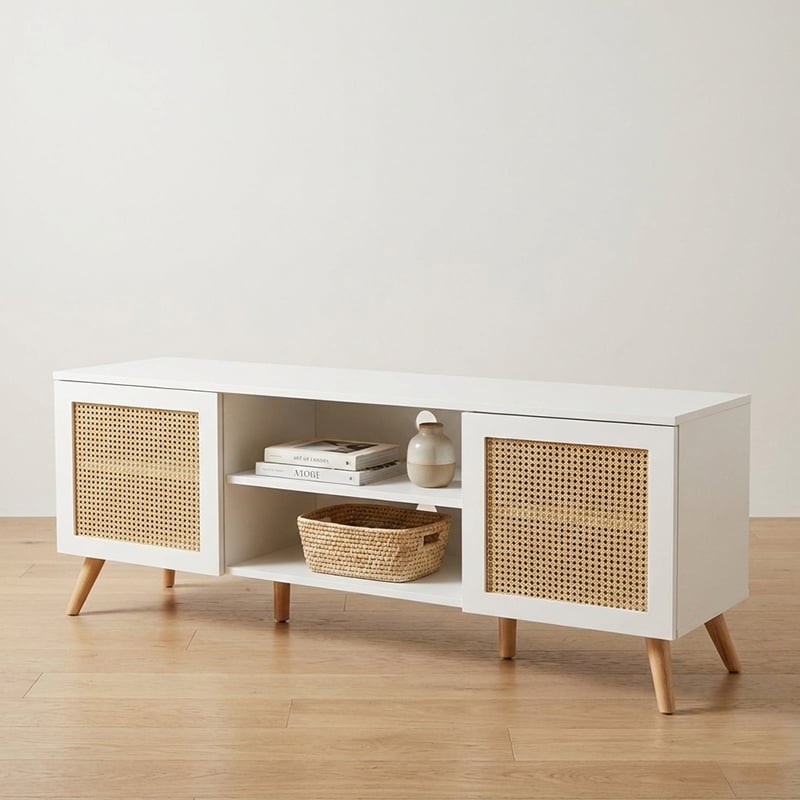 Vintage White R TV Stand