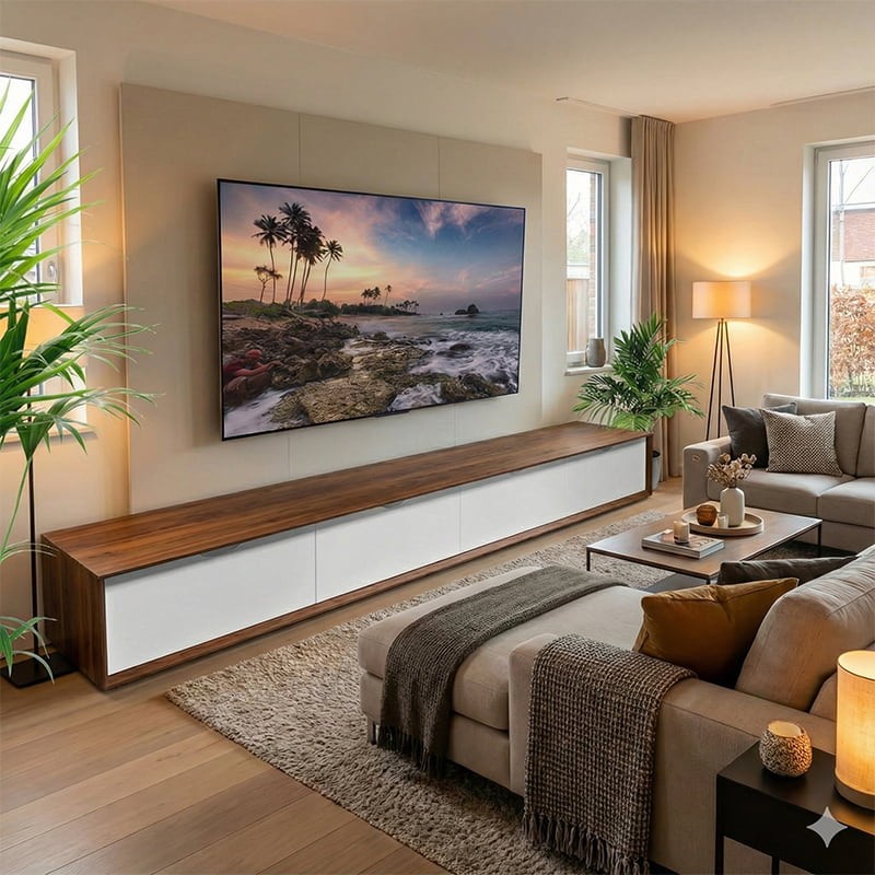 Panther White TV Stand