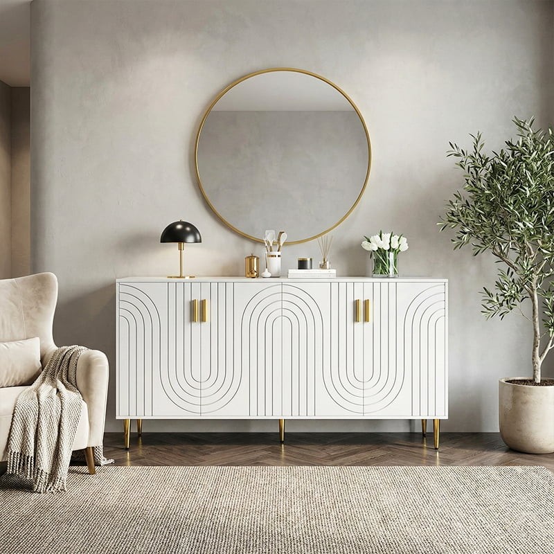 The Luna Arched Groove Sideboard