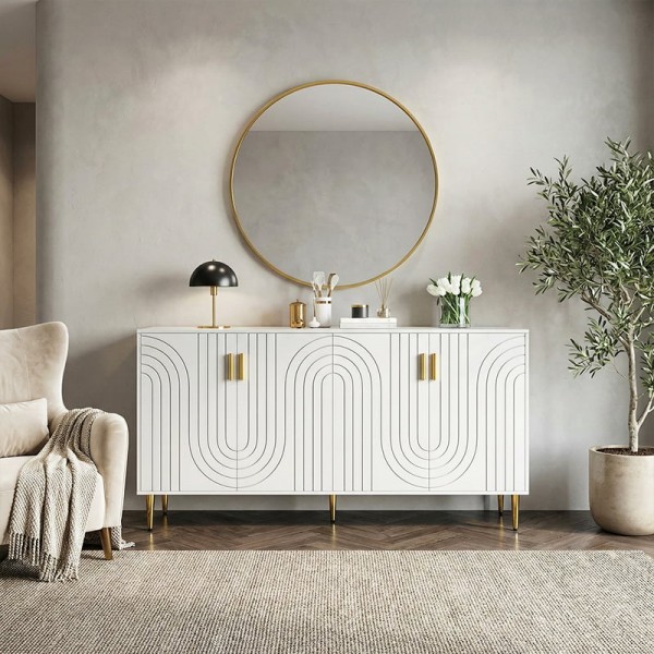 The Luna Arched Groove Sideboard