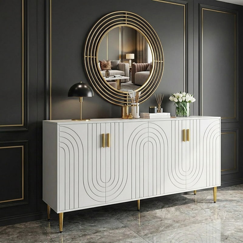The Luna Arched Groove Sideboard